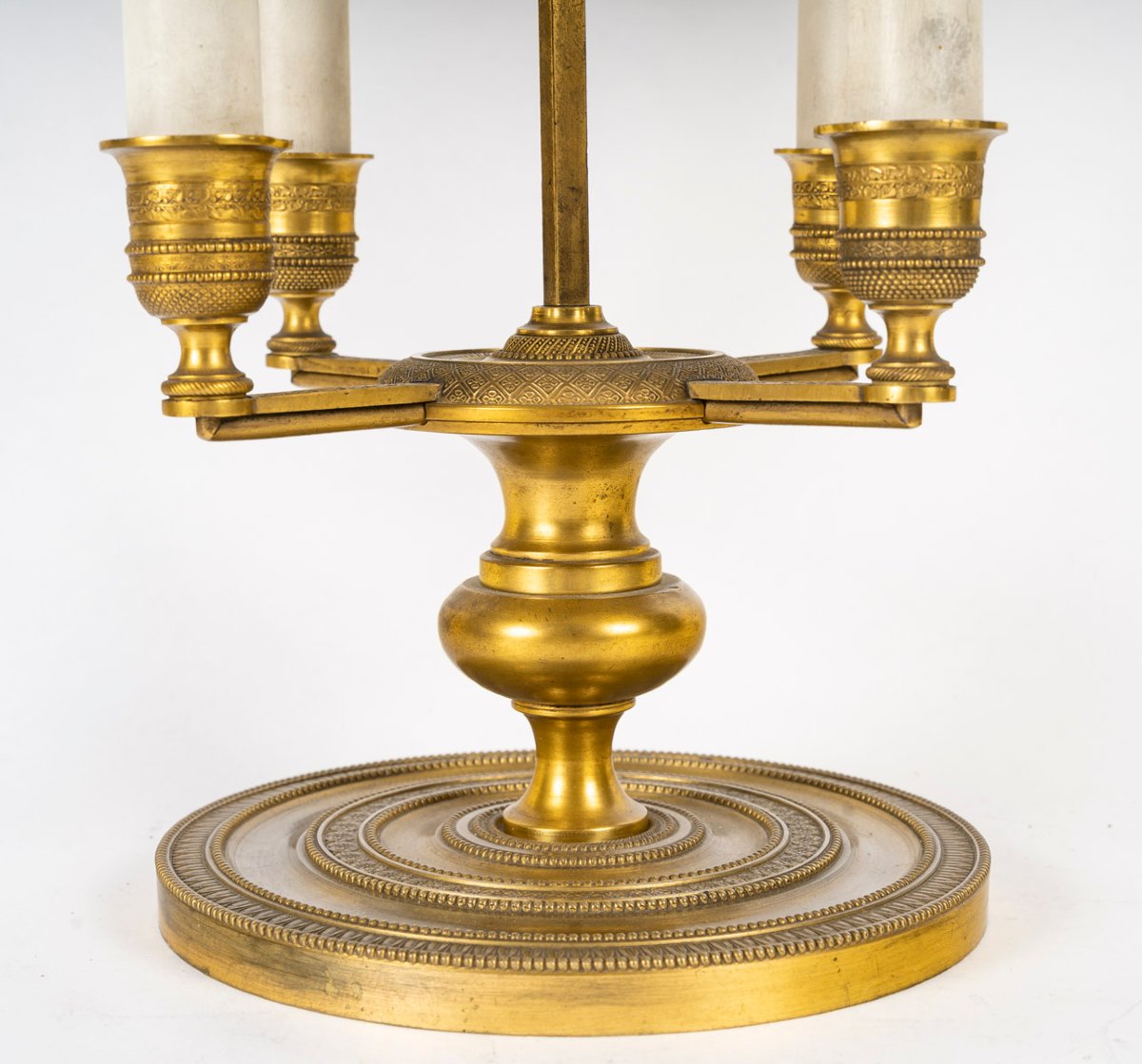 Lampe Bouillotte  En Bronze De Style Empire, Circa 1890-photo-3