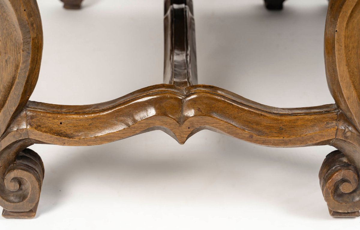 Pair Of 18th Century Walnut Louis XIII Stools-photo-2