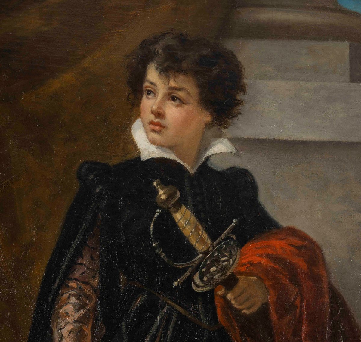 Jules Hippolyte RAVEL 1826-1898 Jeune Prince  à l'épée-photo-3