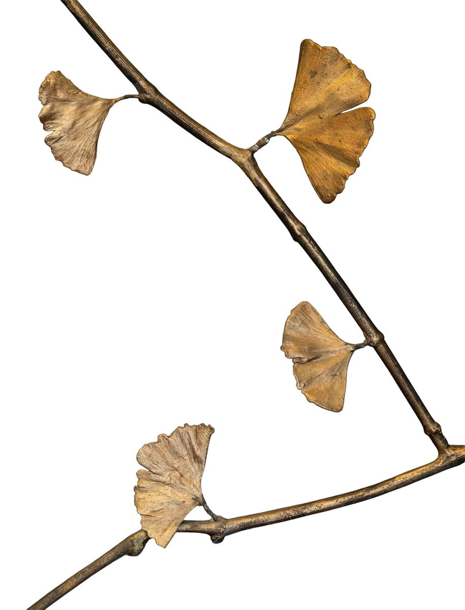 Ilinca Nicodim Born In 1965. Console With Gingko Leaves And Butterflies-photo-1