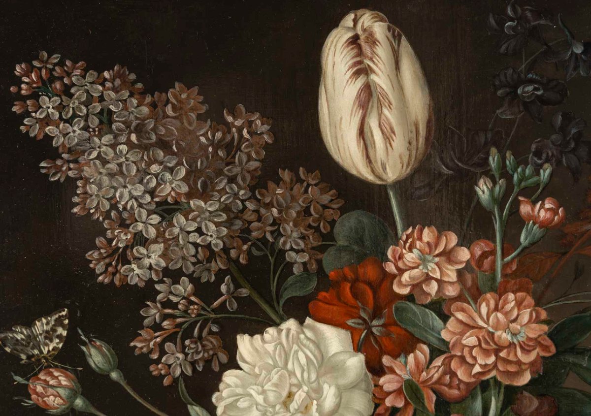  Jan Van Os (1744 -1808) Still Life With Flowers And Grapes -photo-2