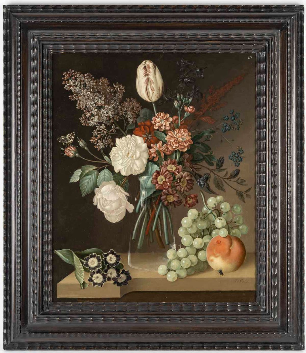  Jan Van Os (1744 -1808) Still Life With Flowers And Grapes 