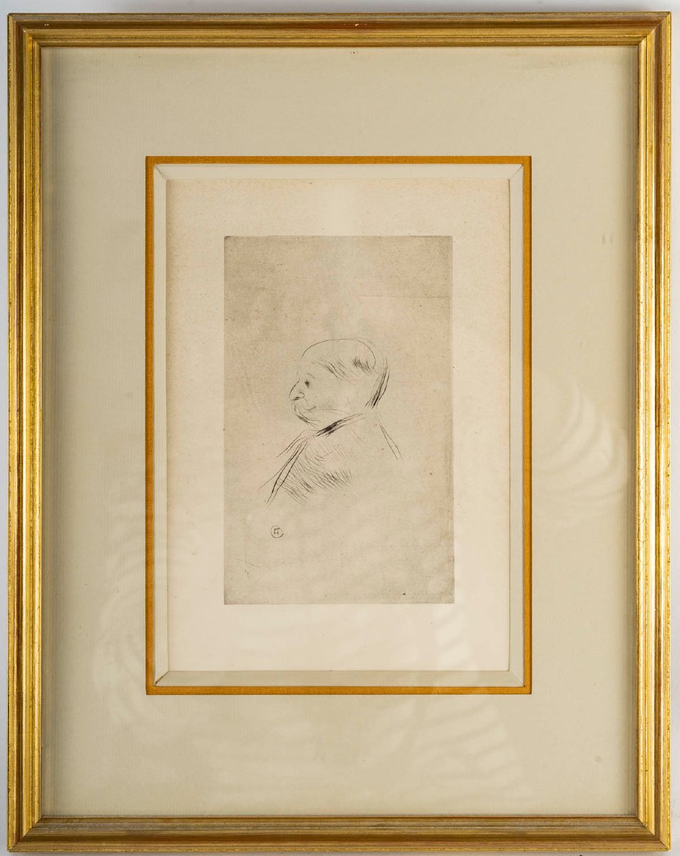  Henri de TOULOUSE LAUTREC  (1864-1901) 3 gravures à la pointe sèche-photo-3