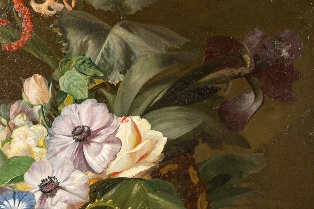  Adolphe MAGAUD (1813-1883) Bouquet de Fleurs -photo-5