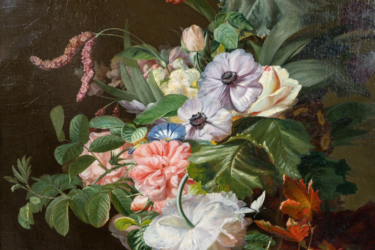 Adolphe MAGAUD (1813-1883) Bouquet de Fleurs -photo-8
