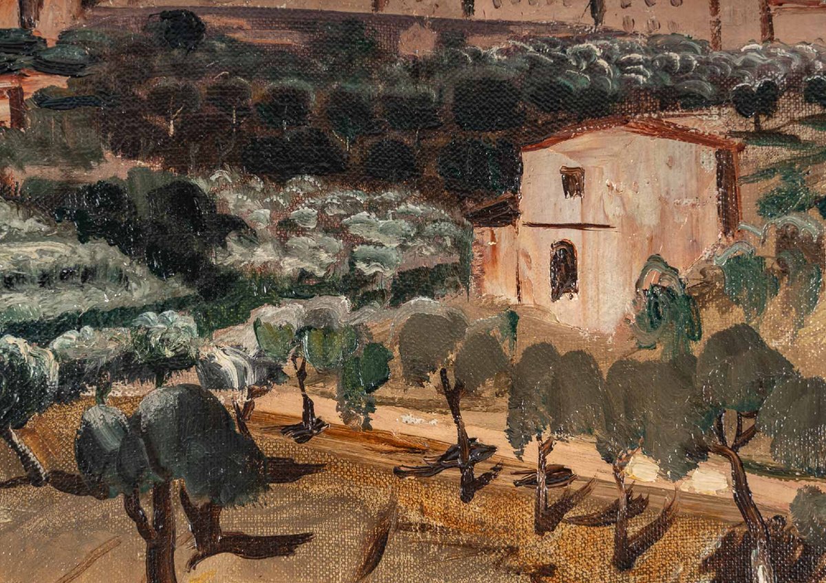 Henry De WAROQUIER 1881-1970 Paire de paysages d'Italie-photo-1