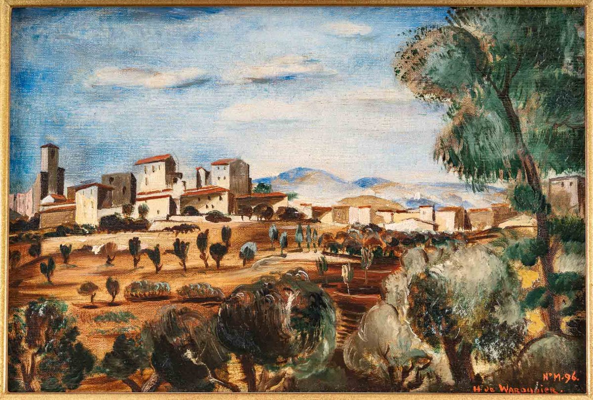 Henry De WAROQUIER 1881-1970 Paire de paysages d'Italie-photo-2