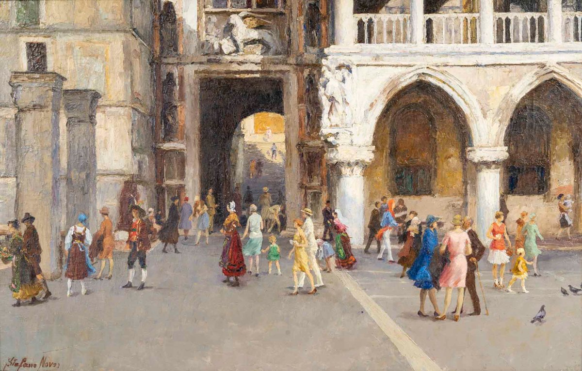 NOVO Stefano (1862-1927) Le  Palais Des Doges -photo-2