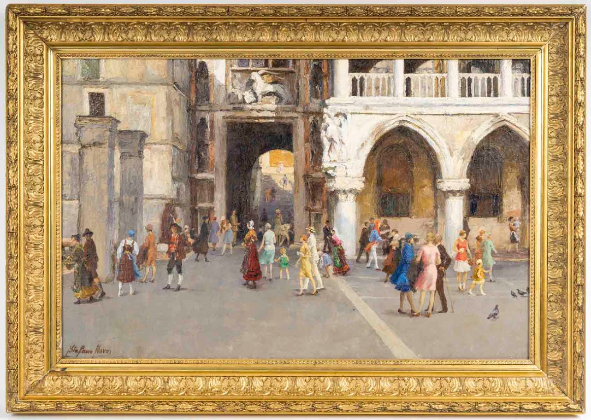 NOVO Stefano (1862-1927) Le  Palais Des Doges 