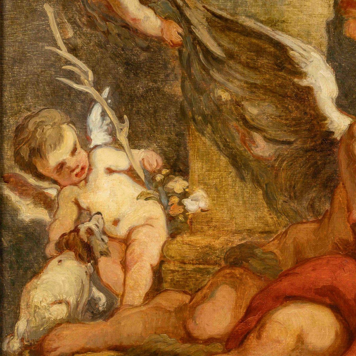  Venetian School 18 Century Allegory Of Time-photo-3