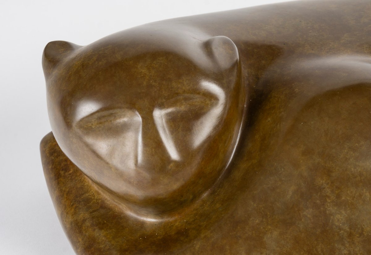 Angela CASSANELLO (1921-2003) « le Chat » Bronze-photo-4