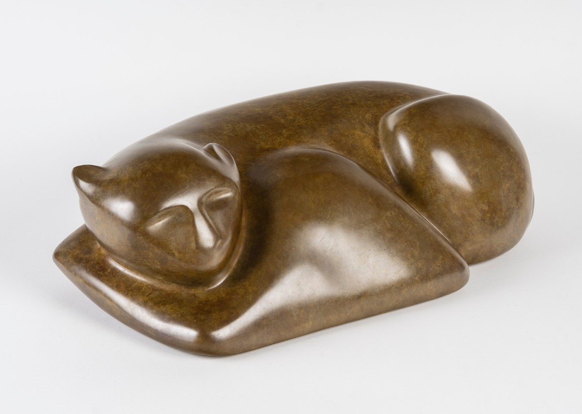 Angela CASSANELLO (1921-2003) « le Chat » Bronze