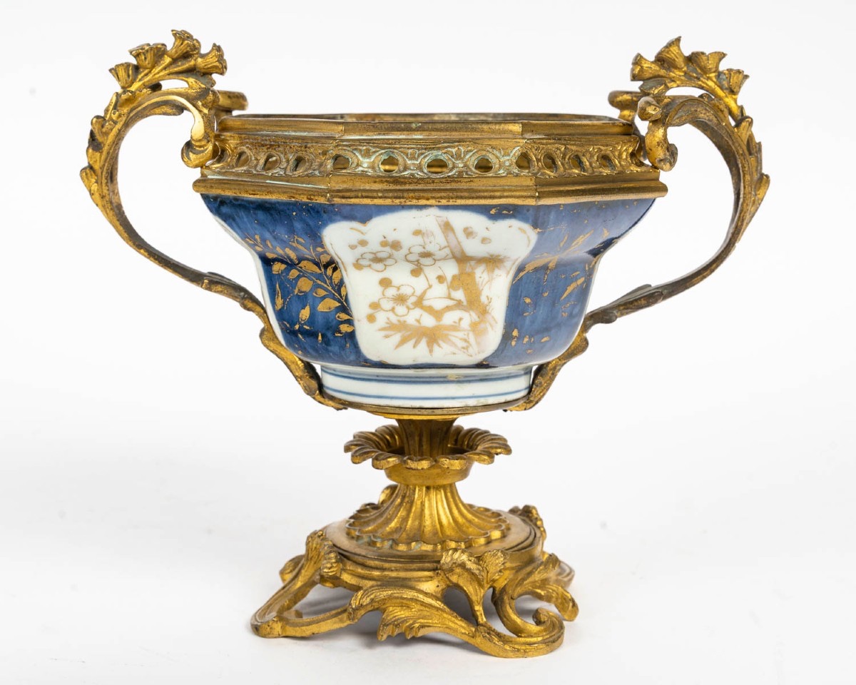  18th Century Chinese Porcelain Cup, Gilt Bronze Mount.
