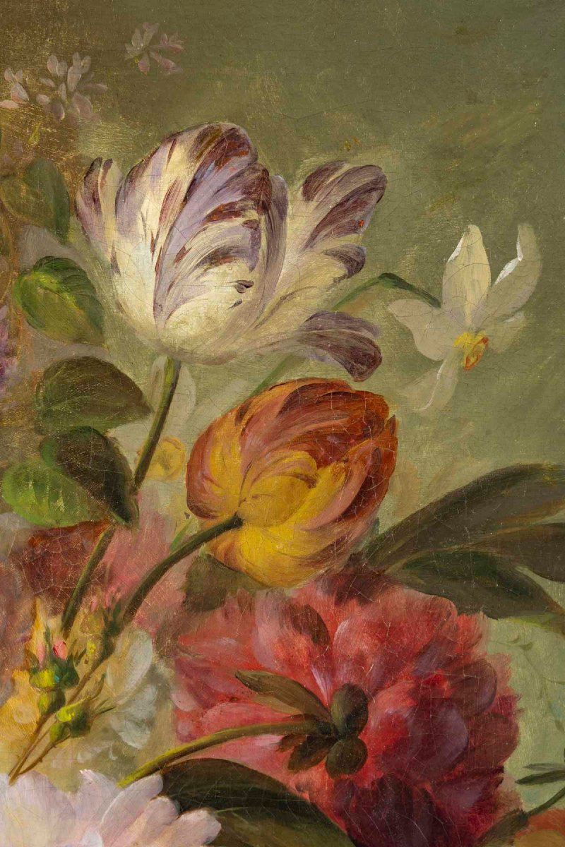 Edouard Diart 1840-1890 Still Life With Flowers-photo-2
