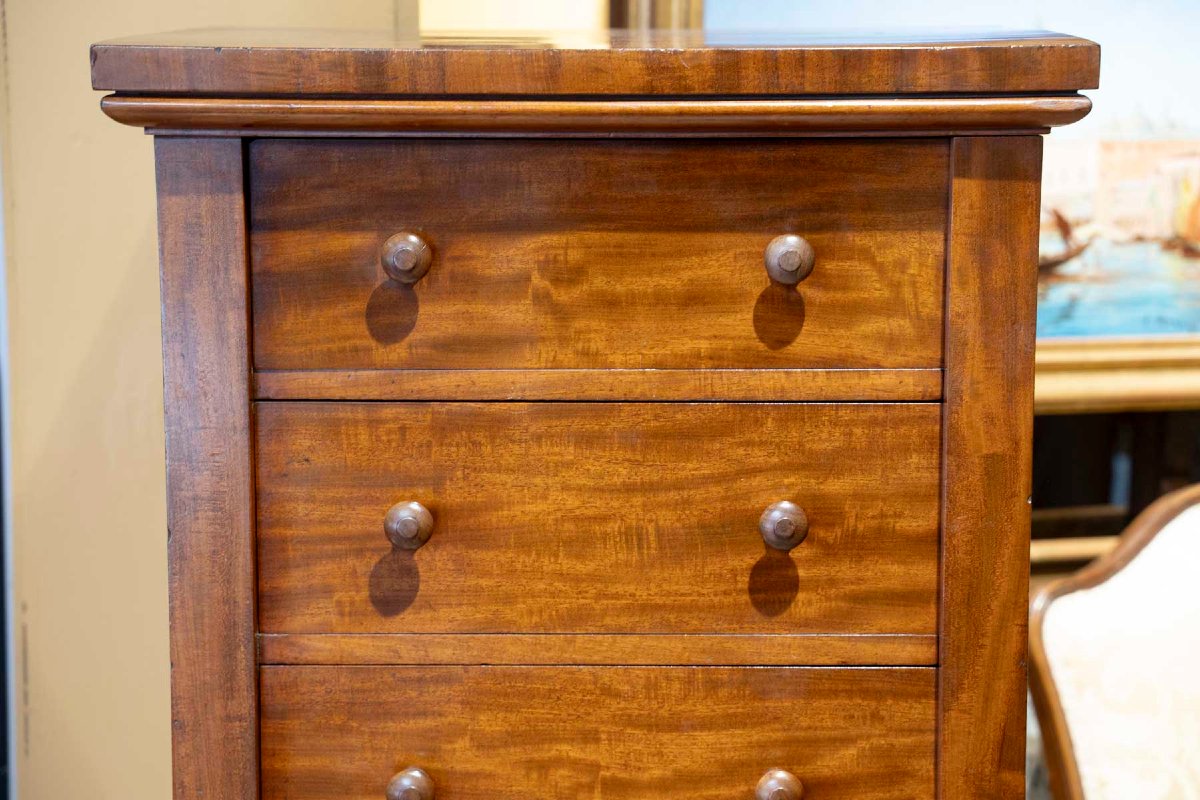 Wellington Chest Or Mahogany Chest Victorian Period Circa 1860.-photo-1