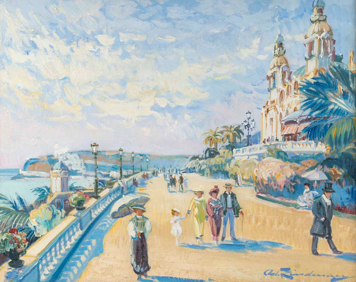 Martin Lindenau Born In 1948. Seaside In Monte-carlo