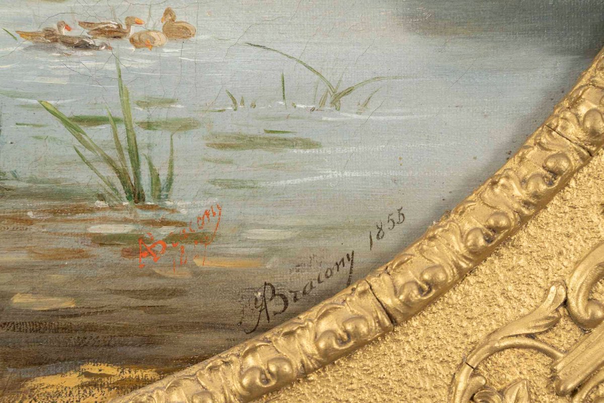 Armand BRACONY (1825-1894) Le lac-photo-3