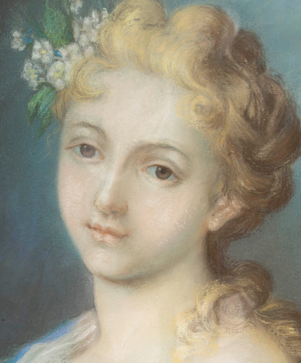 Suiveur de Rosalba CARRIERA (1675-1757) jeune fille -photo-3