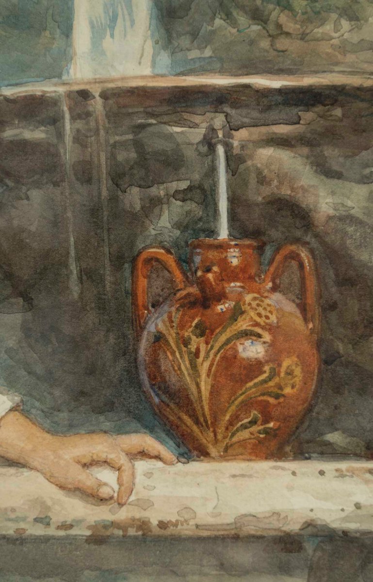 Clelia BOMPIANI BATTAGLIA (1847-1927) Le panier d'oranges-photo-2