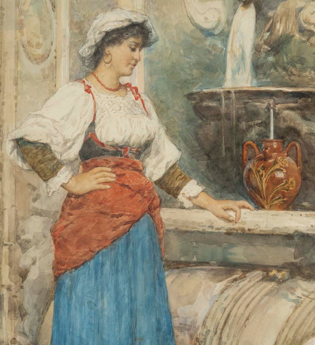 Clelia BOMPIANI BATTAGLIA (1847-1927) Le panier d'oranges-photo-3