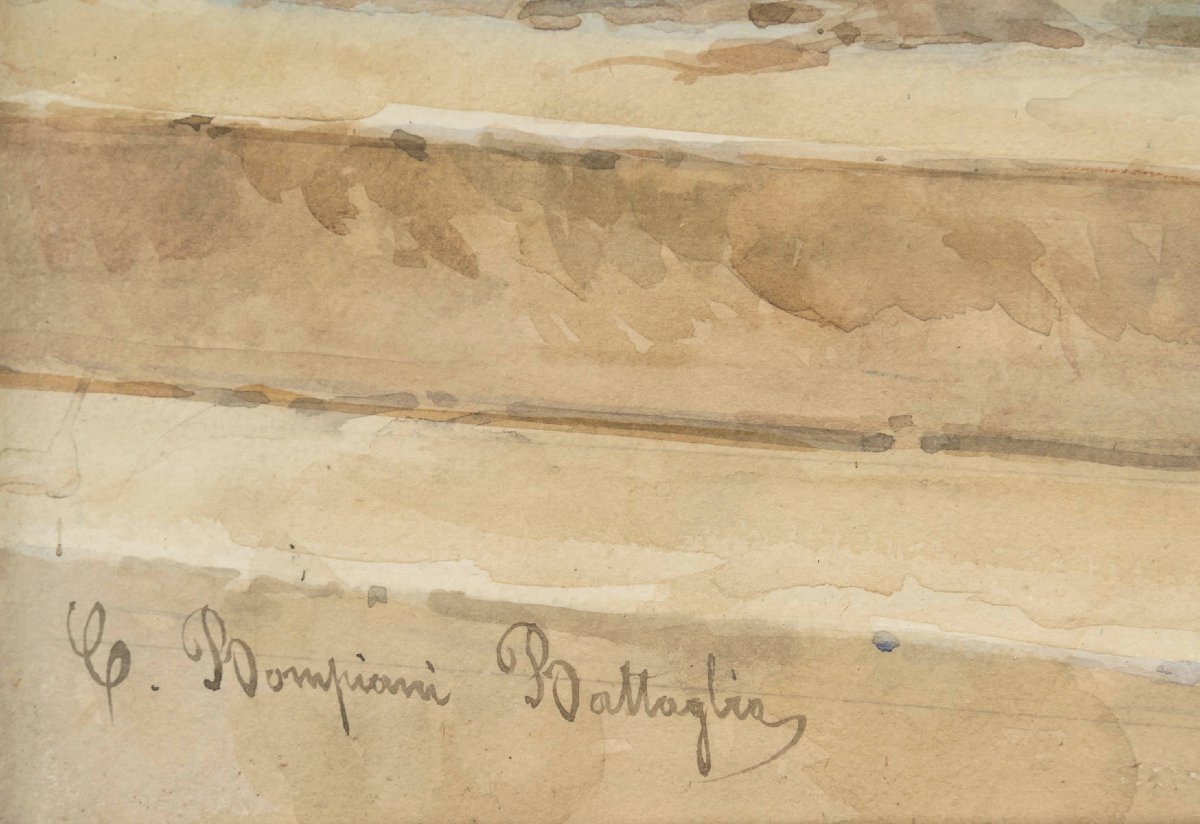 Clelia BOMPIANI BATTAGLIA (1847-1927) Le panier d'oranges-photo-6