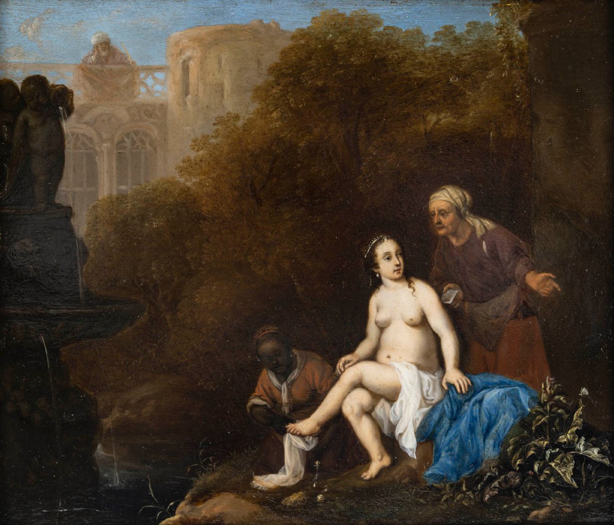 Cornélius Van Poelenburgh (1594-1667) “bethsabée”-photo-3