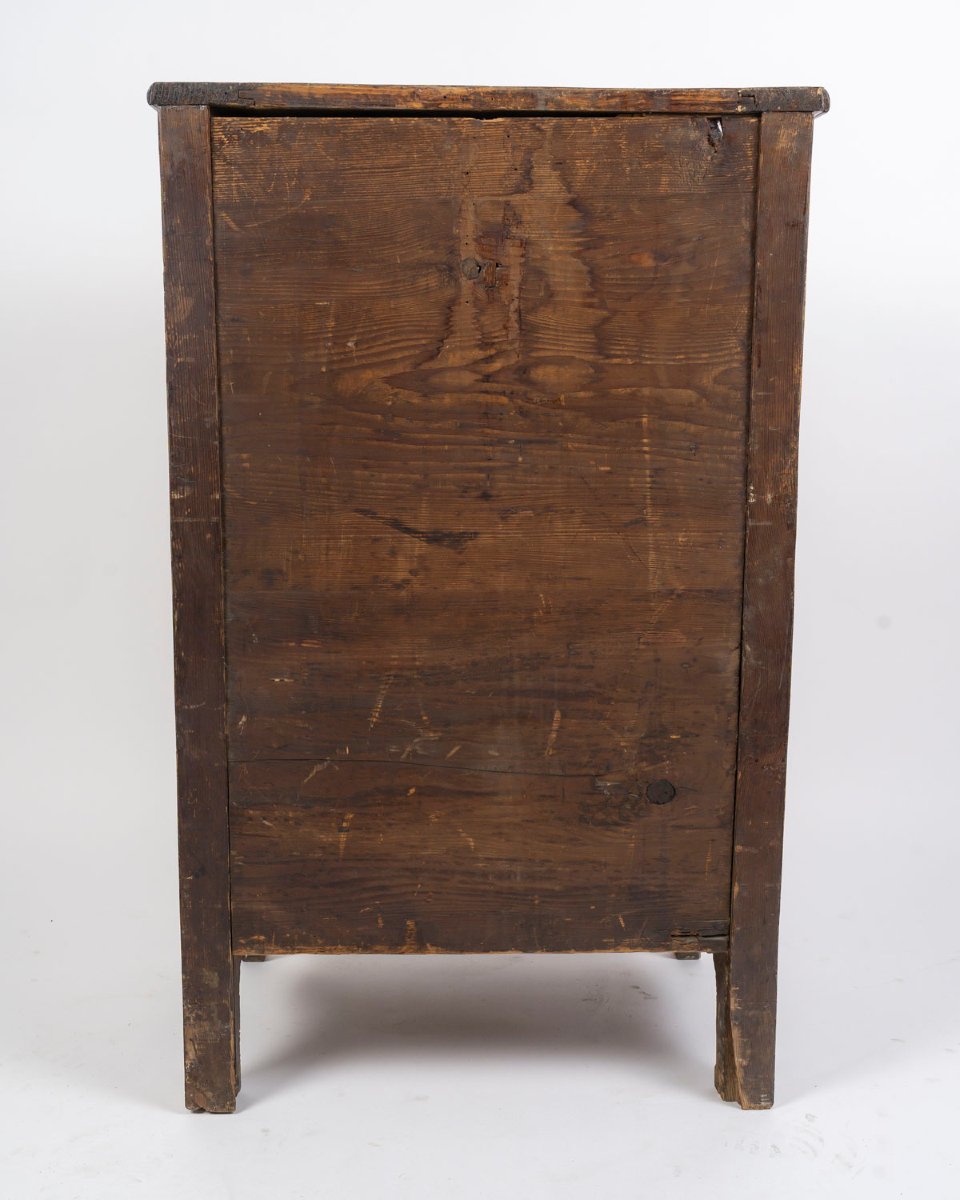 Commode d'époque Louis XVI en marqueterie-photo-1