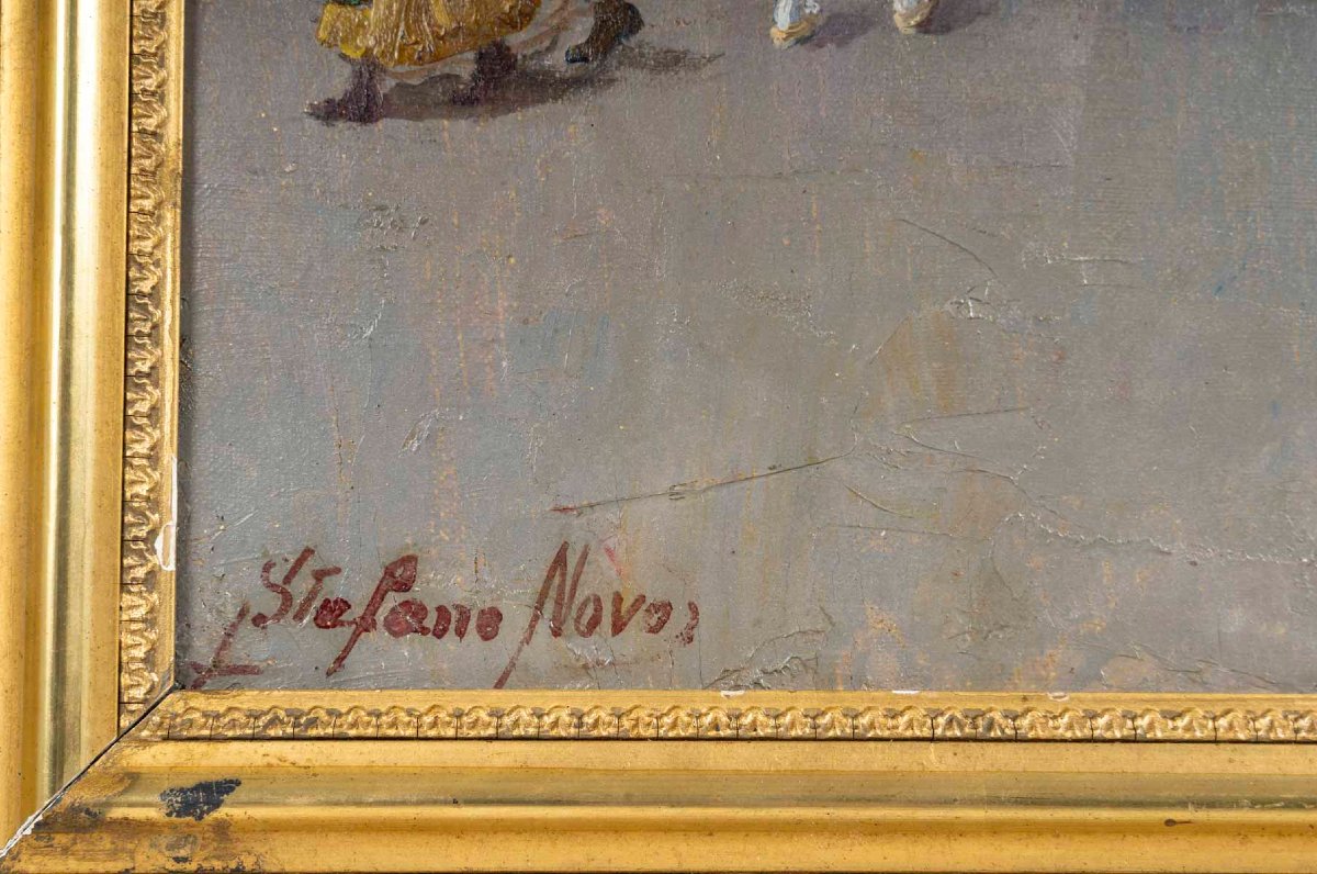 Sefano NOVO (1862-1927)  "Promenade à Venise"-photo-4