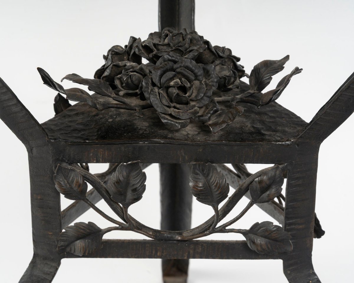 Art Deco Pedestal Table, Circa 1940-photo-2