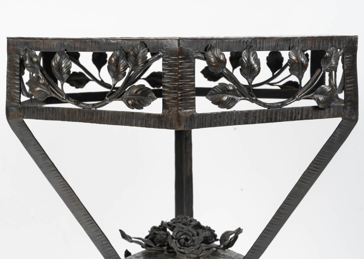 Art Deco Pedestal Table, Circa 1940-photo-3