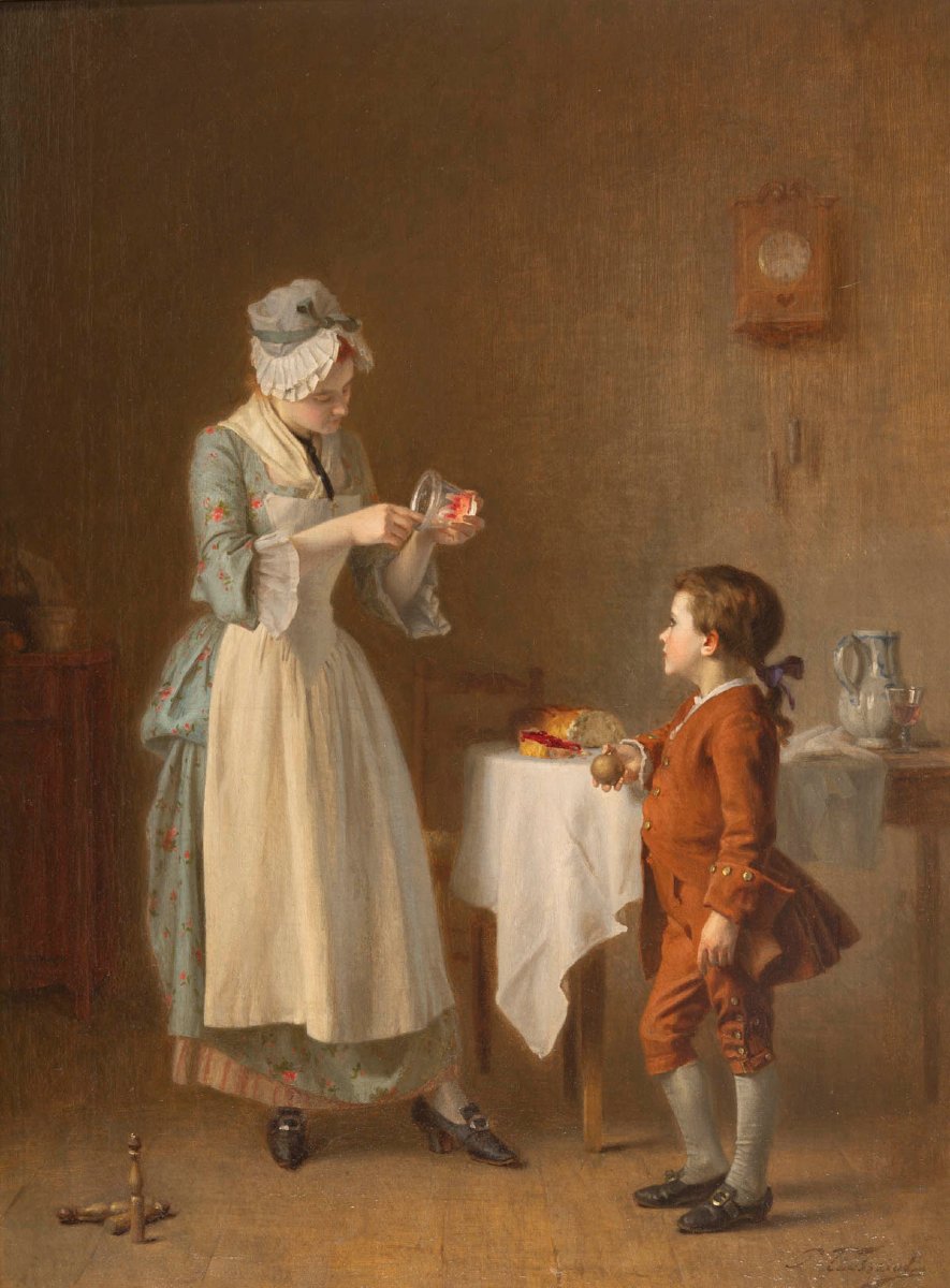 Pierre Joseph TOUSSAINT (1822-1888) Le goûter-photo-3