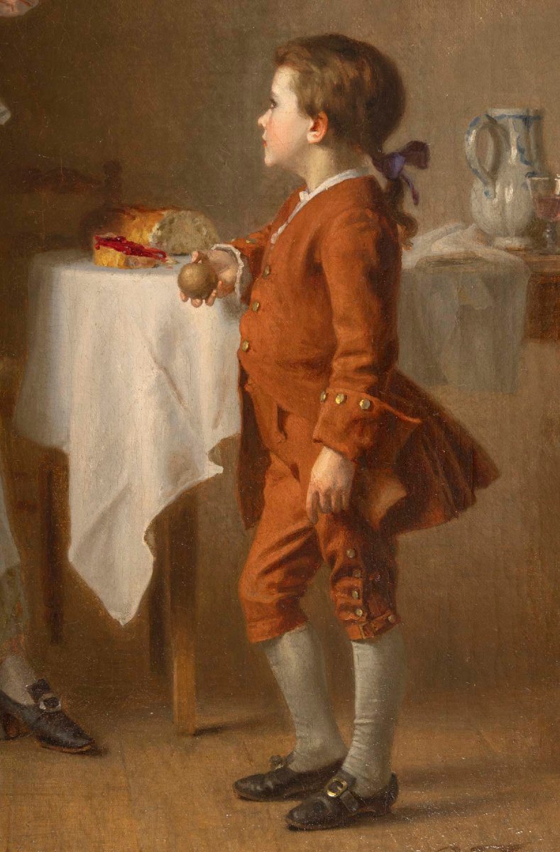 Pierre Joseph TOUSSAINT (1822-1888) Le goûter-photo-4