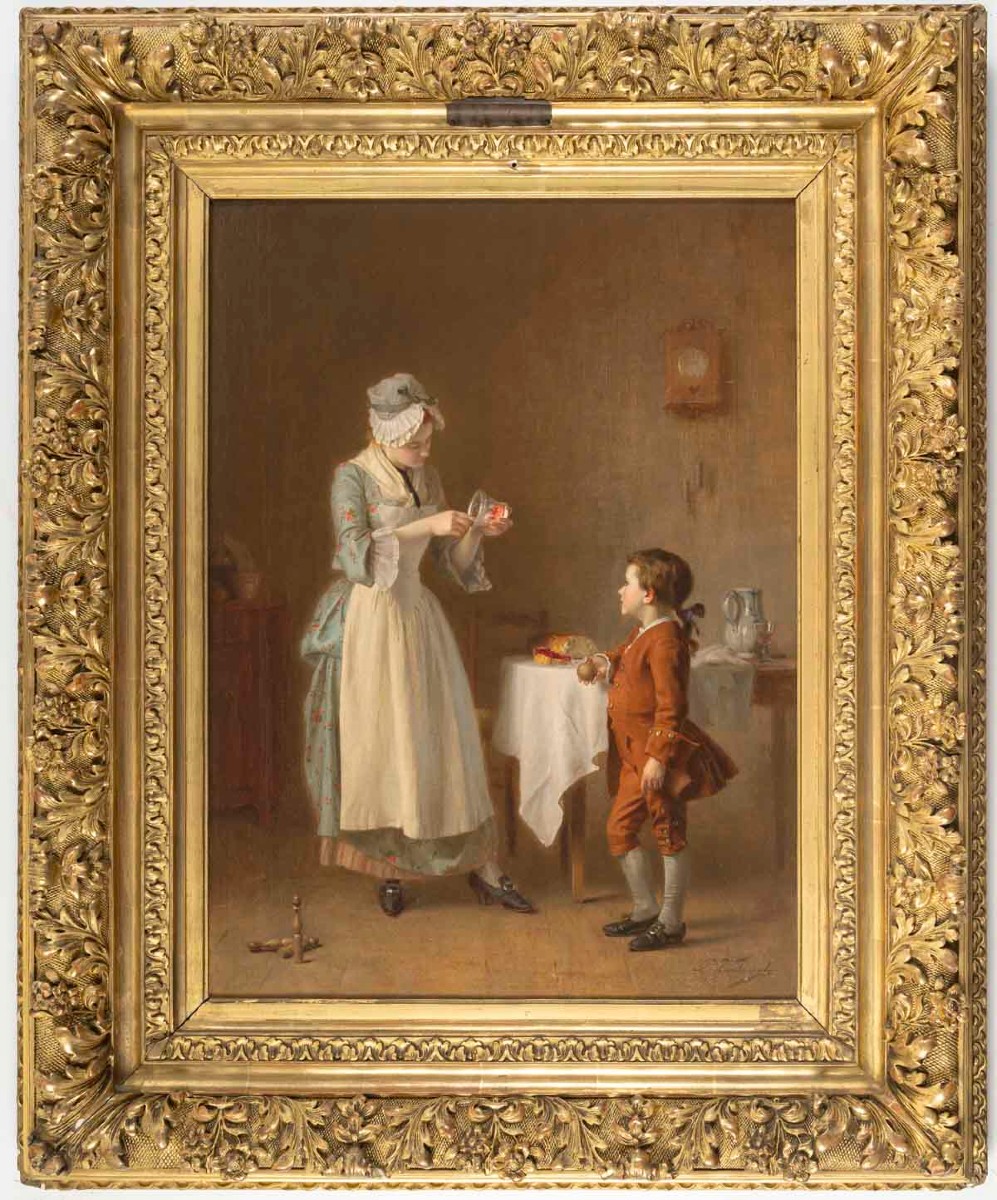 Pierre Joseph TOUSSAINT (1822-1888) Le goûter