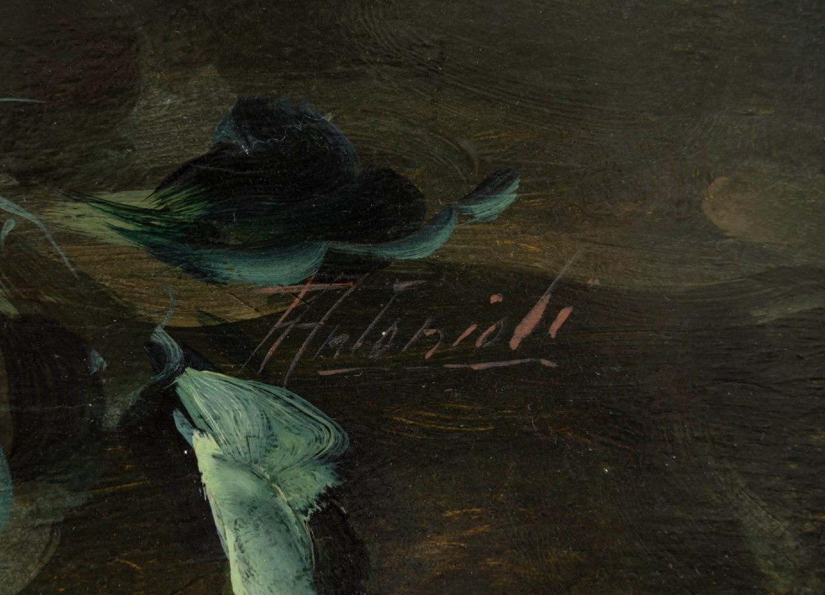  ANTONIOLI  Fausto (1814-1882)  Fleurs sur un entablement-photo-3