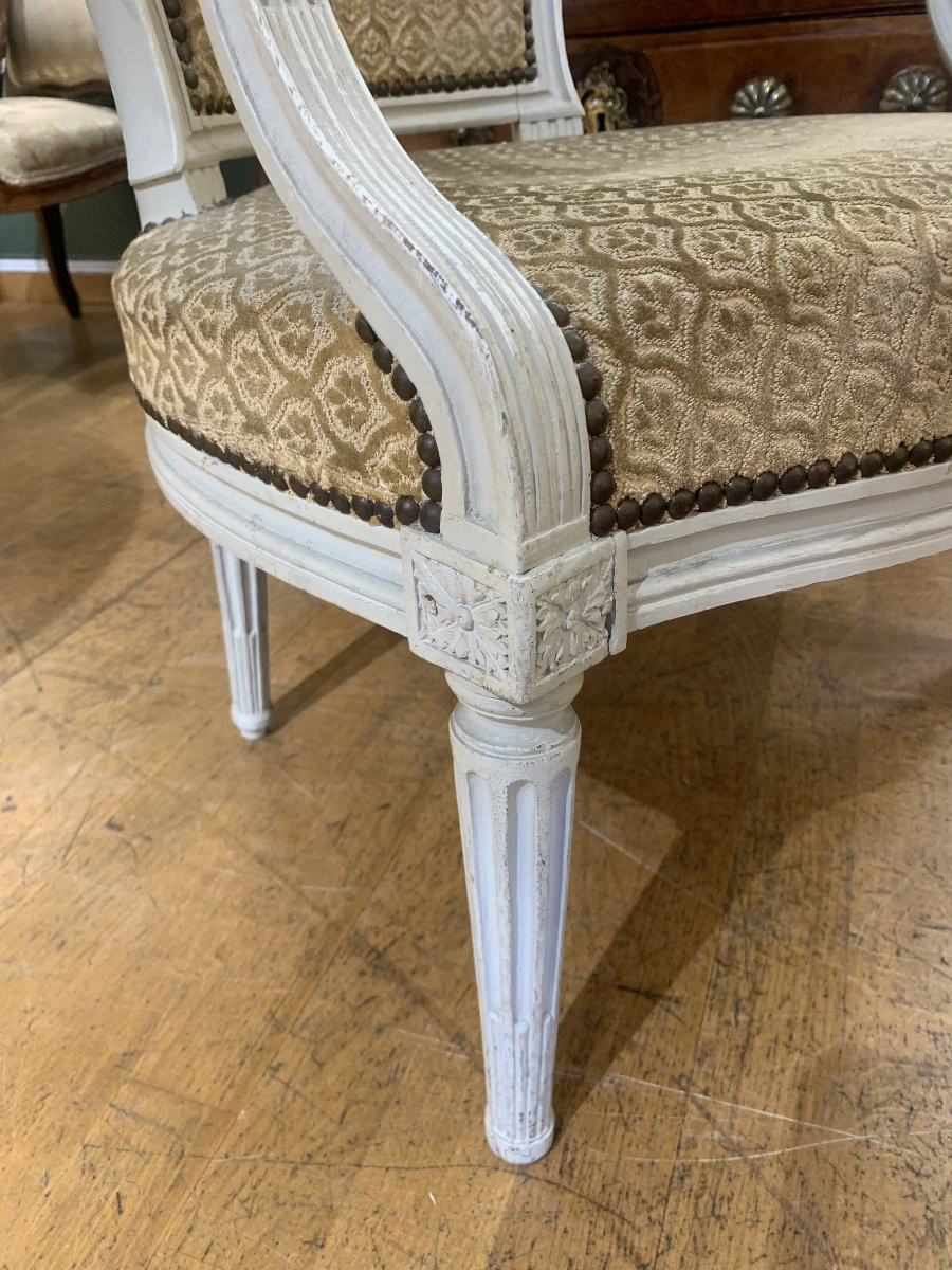 Paire de fauteuils d'époque Louis XVI, 18ème siècle-photo-2