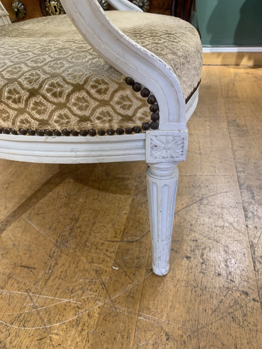 Paire de fauteuils d'époque Louis XVI, 18ème siècle-photo-2