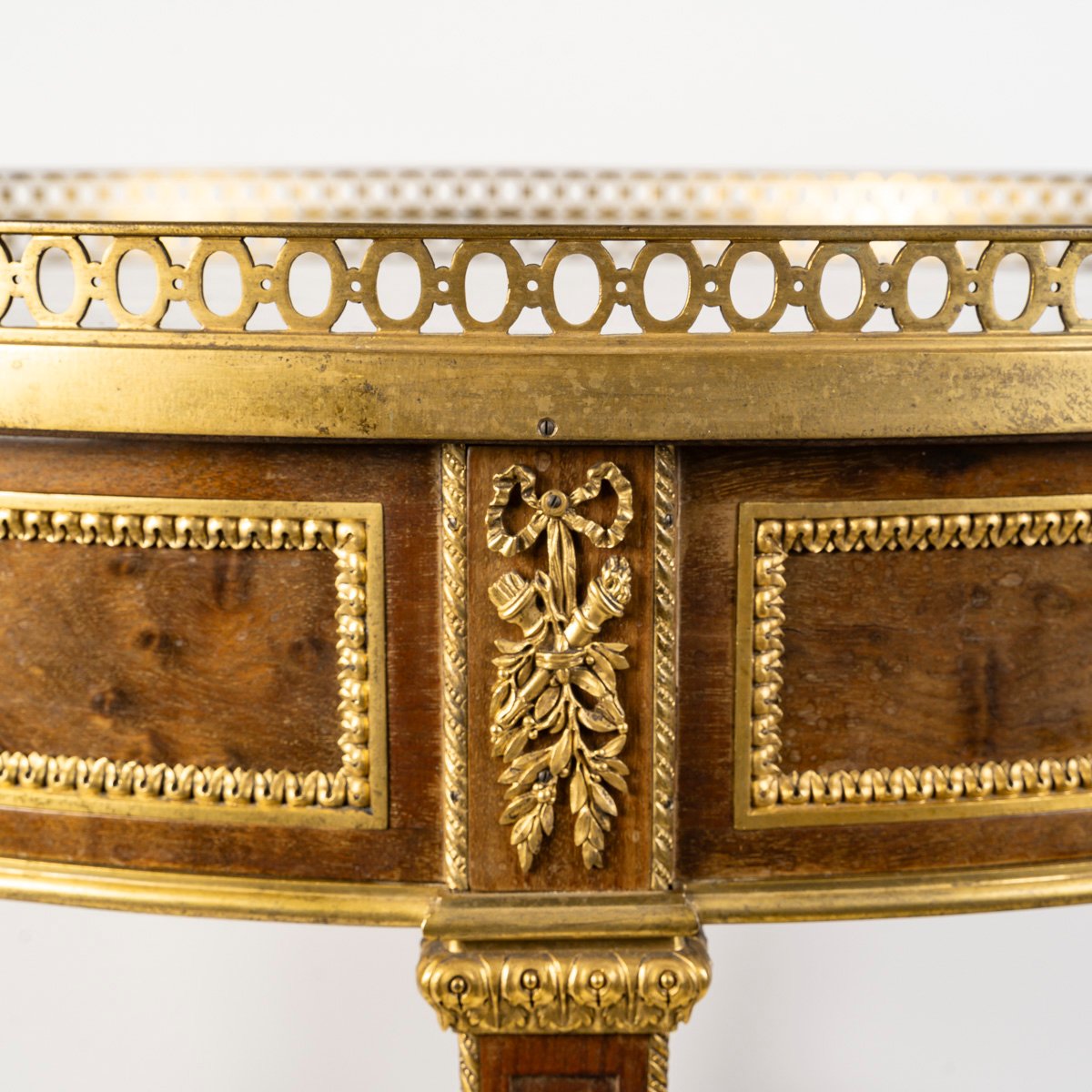 Louis XVI Pedestal Table Signed Gervais Durand (1839-1911), 19th Century-photo-2