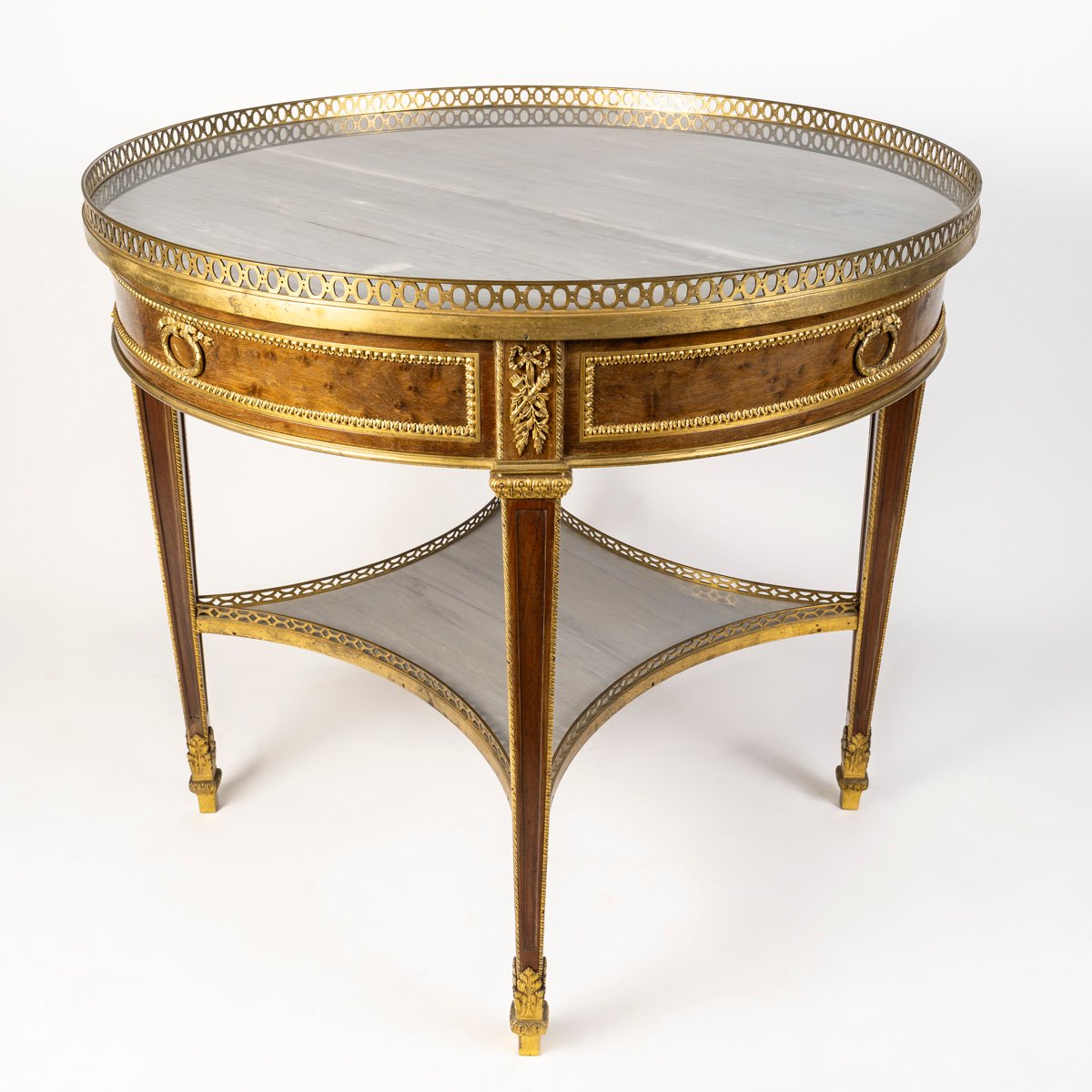 Louis XVI Pedestal Table Signed Gervais Durand (1839-1911), 19th Century-photo-1