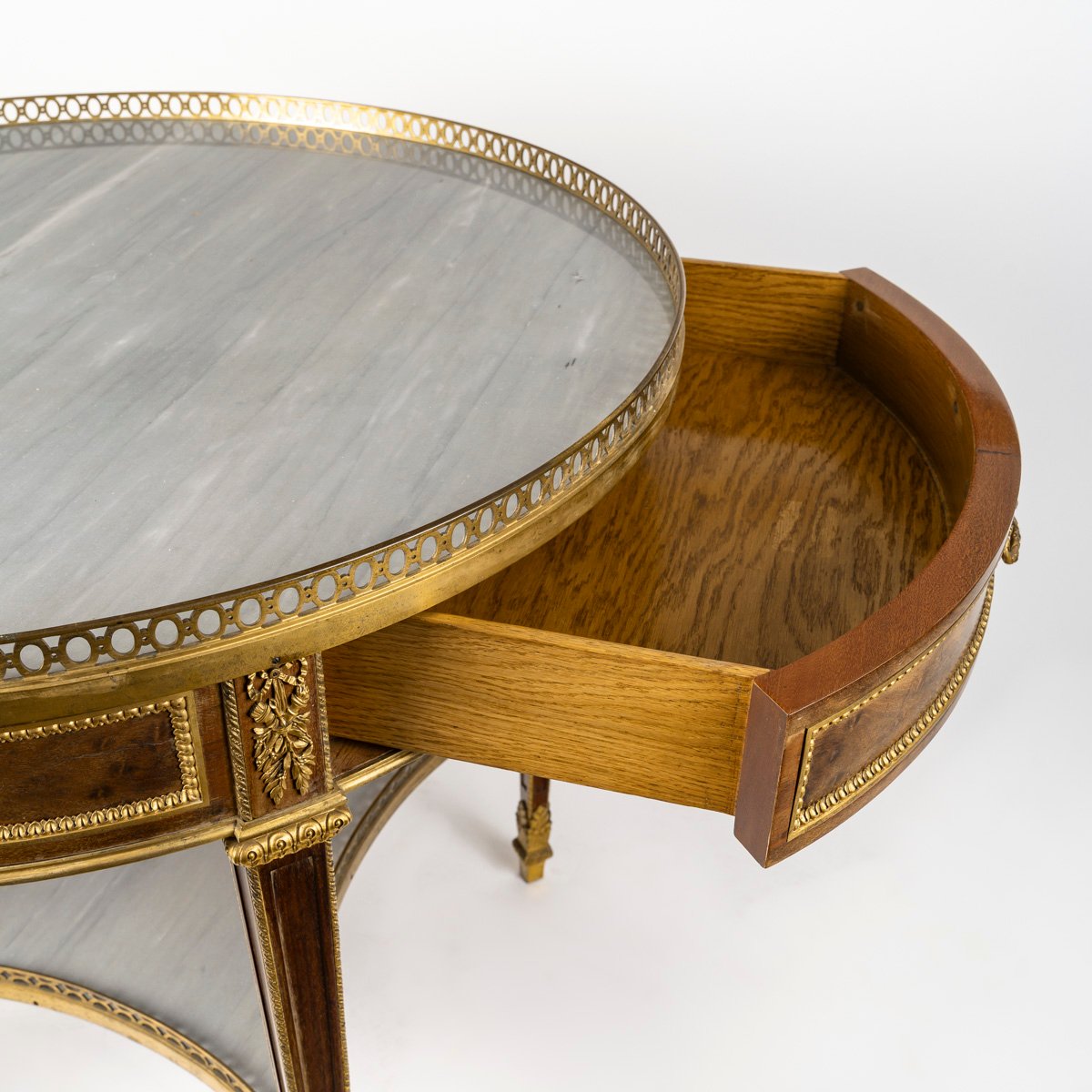 Louis XVI Pedestal Table Signed Gervais Durand (1839-1911), 19th Century-photo-2