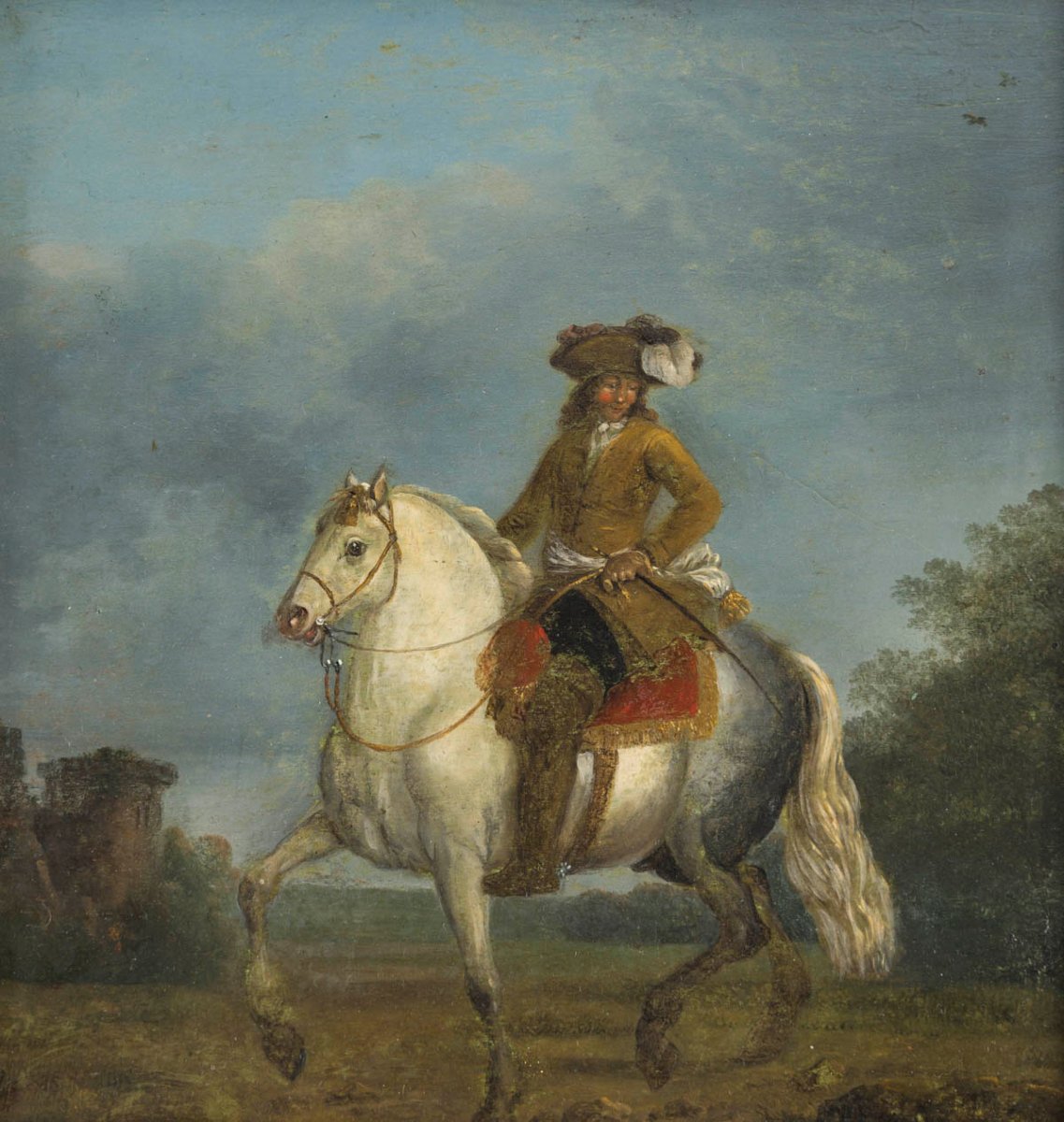  Pair Of Portraits Of Horsemen. 17th-century Dutch School-photo-4