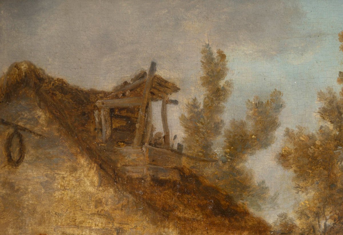 Jean-Baptiste LE PRINCE (1734-1781) Attribué,  Le joueur de tambourin et galoubet-photo-3