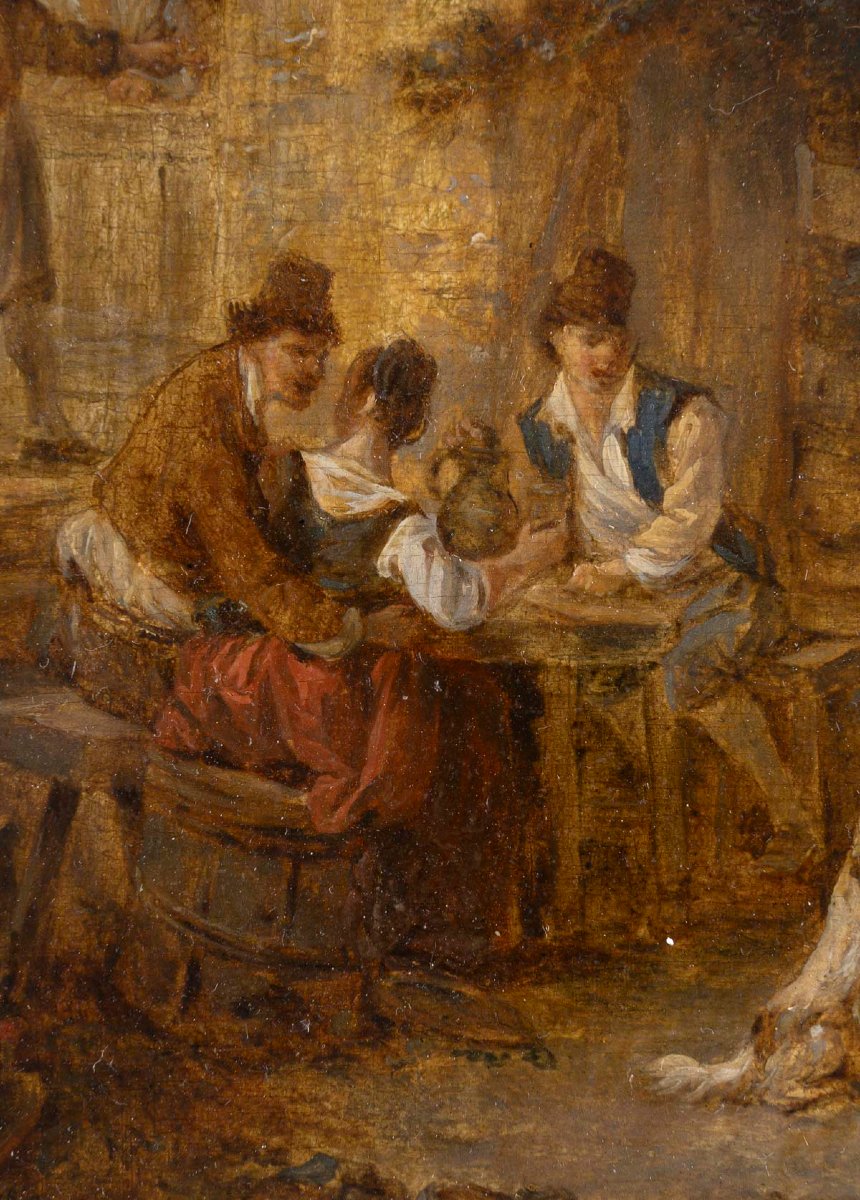 Jean-Baptiste LE PRINCE (1734-1781) Attribué,  Le joueur de tambourin et galoubet-photo-5