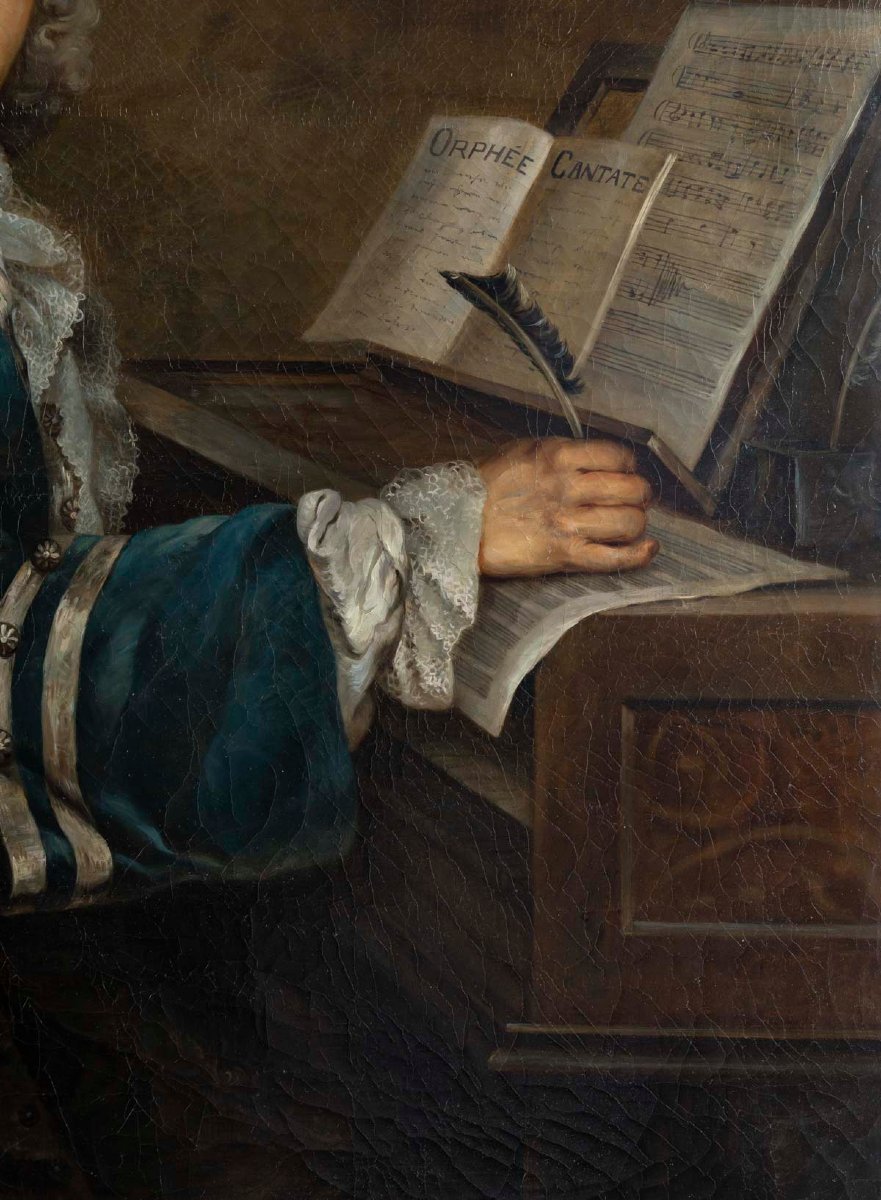 Portrait Of Louis-nicolas Clerambaut (1676-1749) French School, 18th Century-photo-2