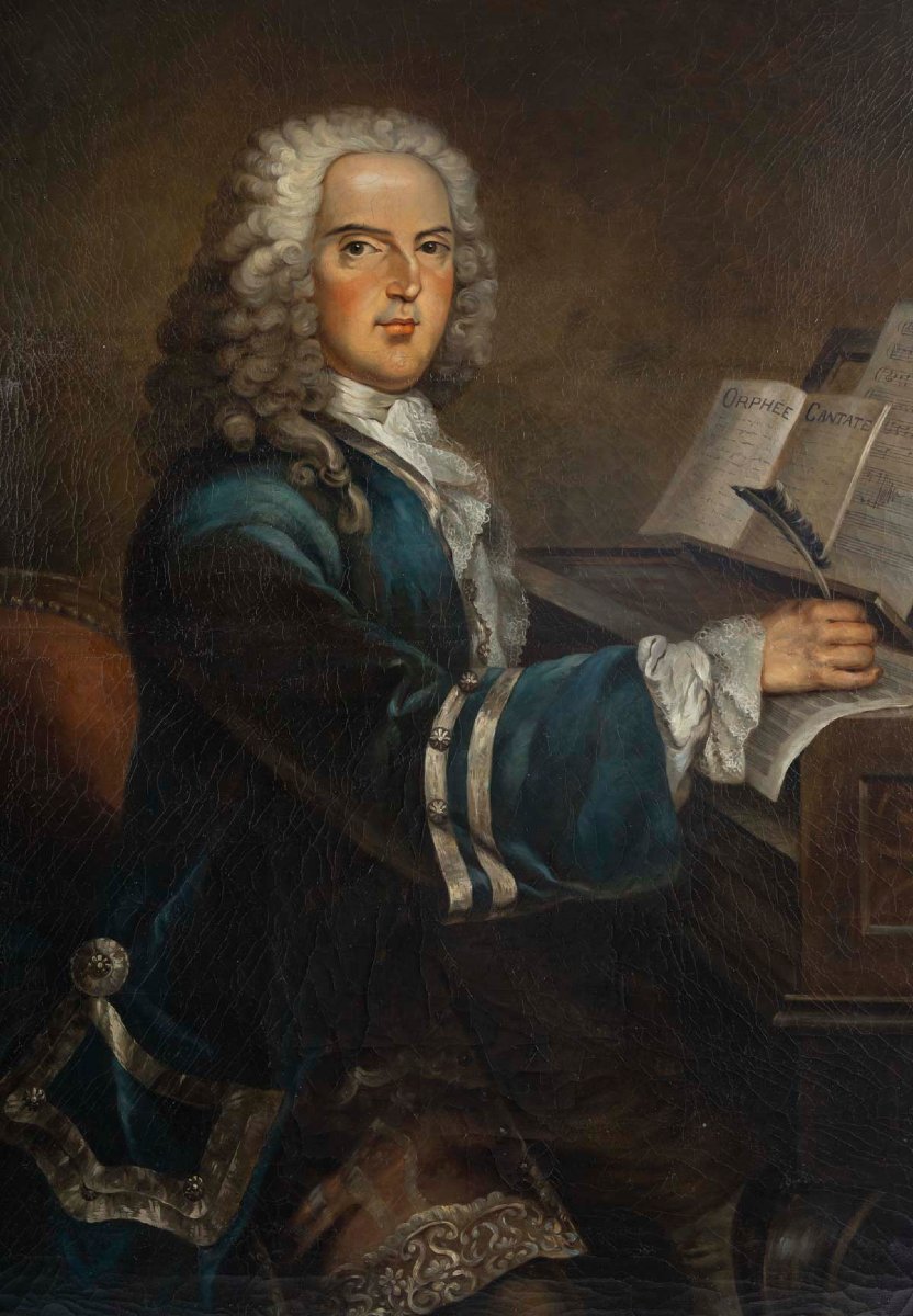Portrait Of Louis-nicolas Clerambaut (1676-1749) French School, 18th Century-photo-1