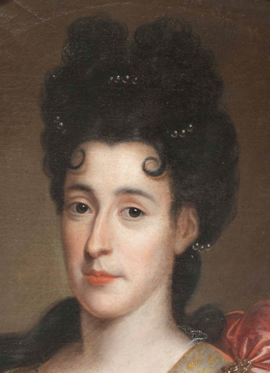  Portrait d'une  Dame  De Cour Attribué à François De Troy (1645-1730)-photo-3