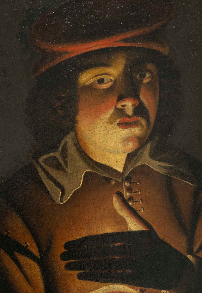  Young Boy By Candlelight, Wolfgang Heimbac (1615-1678) Attributed-photo-1