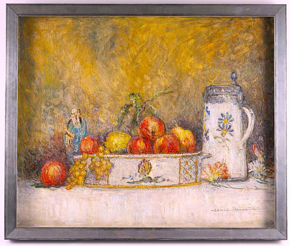 Still Life With Fruit And Porcelain, Léonce Pelletier (1869-1950)-photo-1