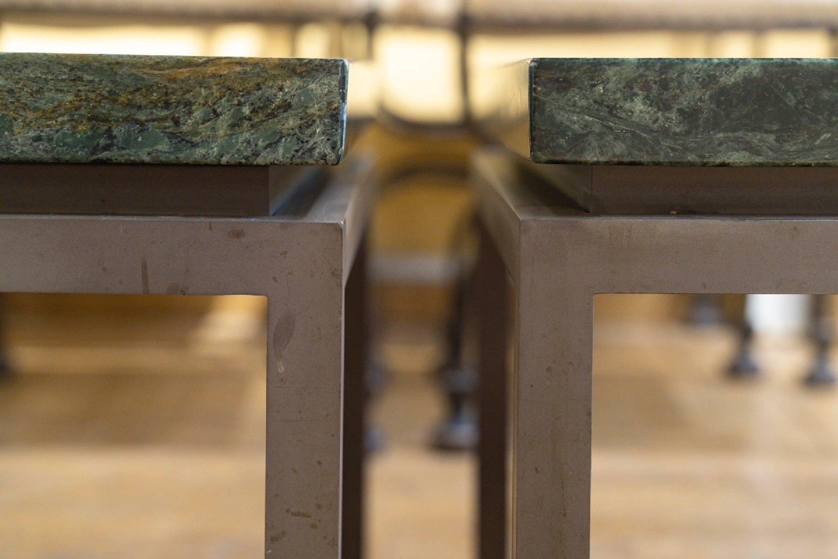 Marble Marquetry Side Tables, 1970-photo-4