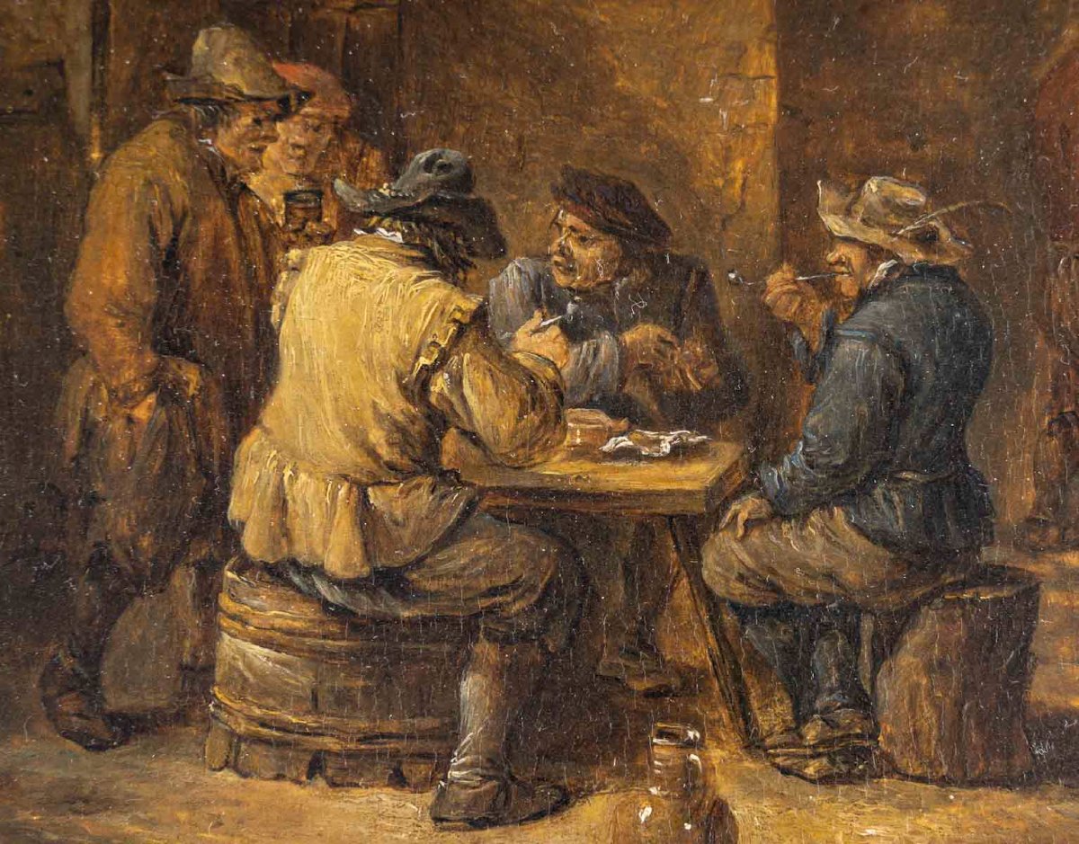 Landscape At The Tavern, Attributed To David Teniers The Younger (1610-1690)-photo-3