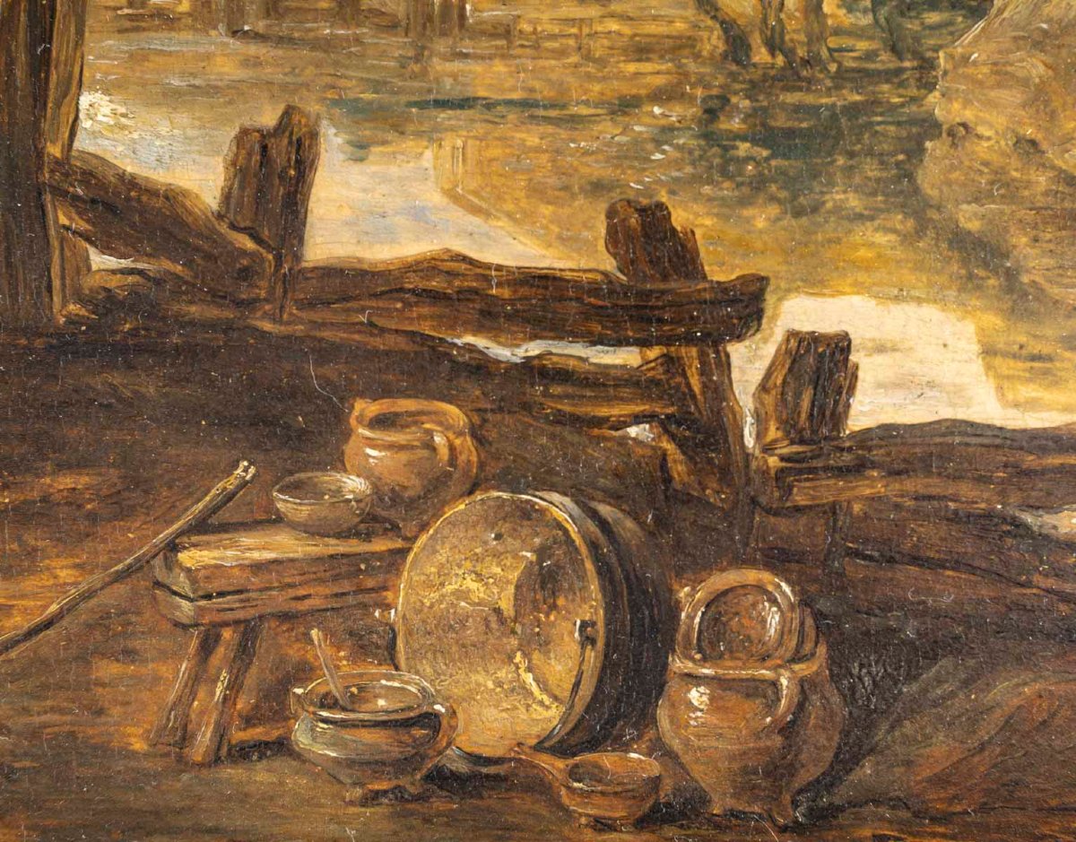 Landscape At The Tavern, Attributed To David Teniers The Younger (1610-1690)-photo-5